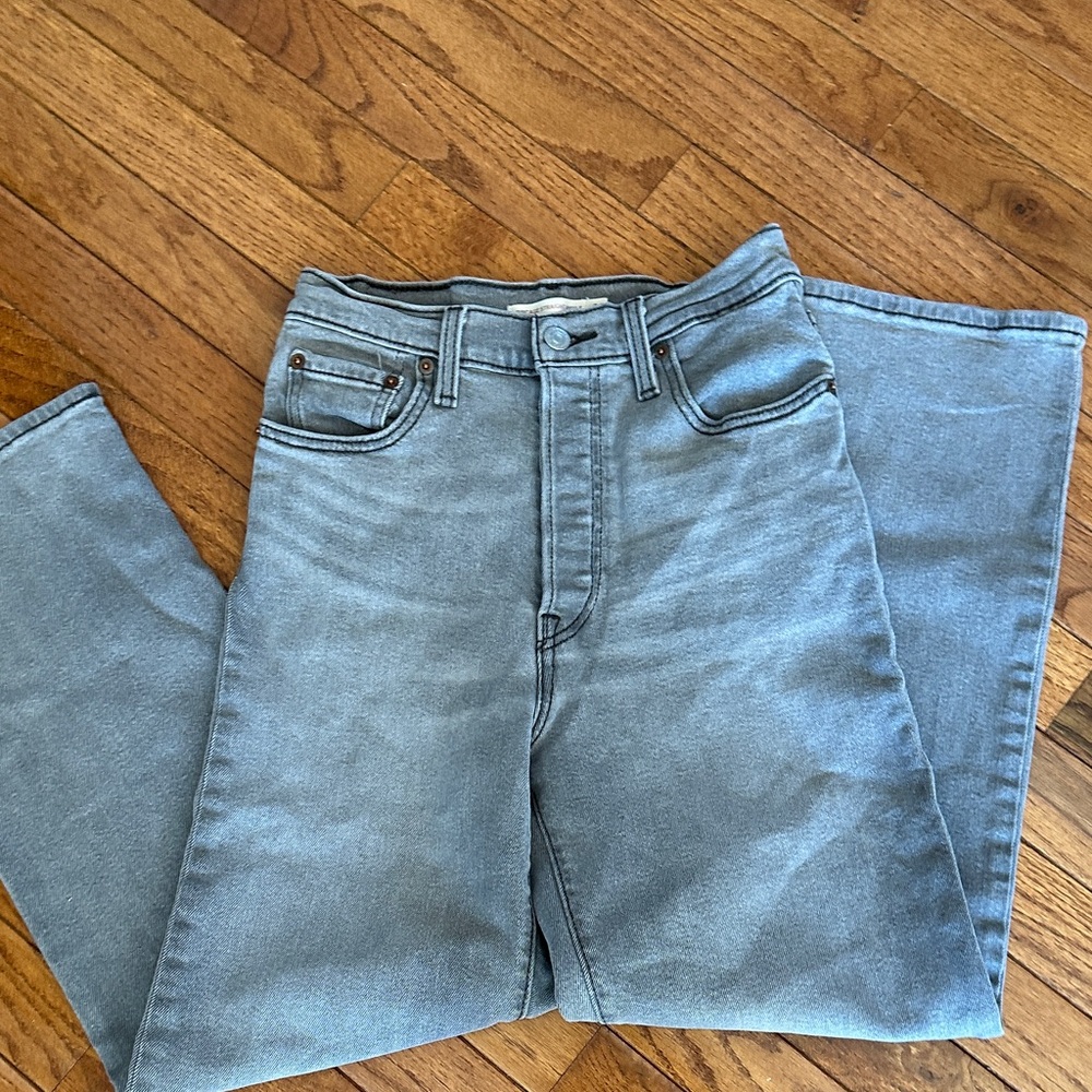 Levi's Light Grey Men's Straight Jeans